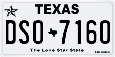 TX license plate DSO7160