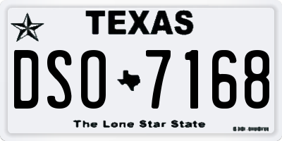 TX license plate DSO7168