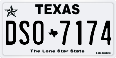 TX license plate DSO7174