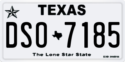TX license plate DSO7185