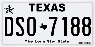 TX license plate DSO7188