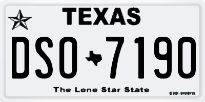 TX license plate DSO7190