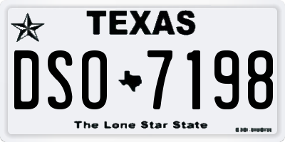 TX license plate DSO7198