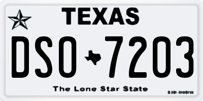TX license plate DSO7203