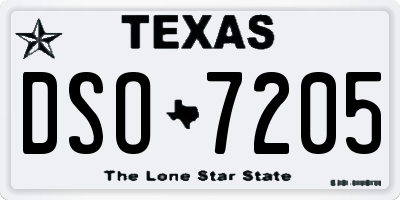 TX license plate DSO7205