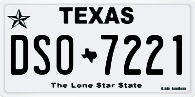 TX license plate DSO7221