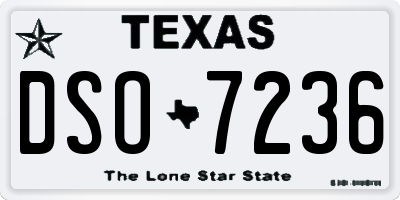 TX license plate DSO7236