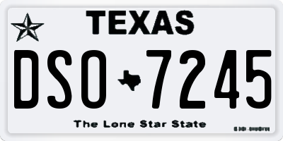 TX license plate DSO7245