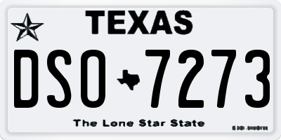 TX license plate DSO7273