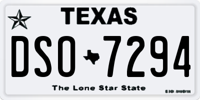 TX license plate DSO7294