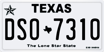 TX license plate DSO7310