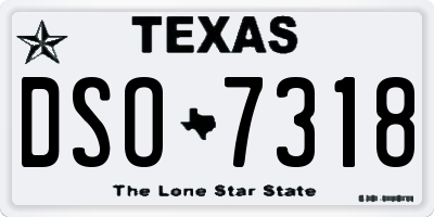 TX license plate DSO7318