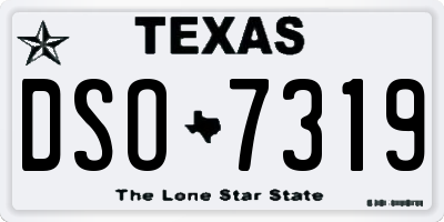 TX license plate DSO7319