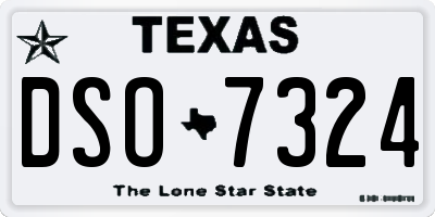 TX license plate DSO7324