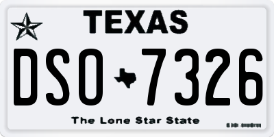 TX license plate DSO7326
