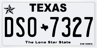 TX license plate DSO7327