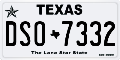 TX license plate DSO7332