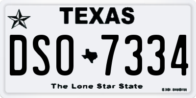 TX license plate DSO7334