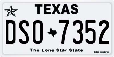 TX license plate DSO7352