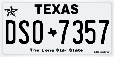 TX license plate DSO7357