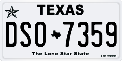 TX license plate DSO7359