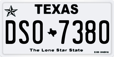 TX license plate DSO7380