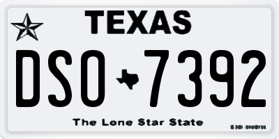 TX license plate DSO7392