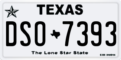 TX license plate DSO7393