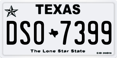 TX license plate DSO7399