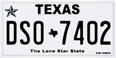 TX license plate DSO7402