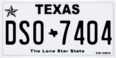 TX license plate DSO7404