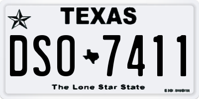 TX license plate DSO7411
