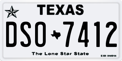 TX license plate DSO7412
