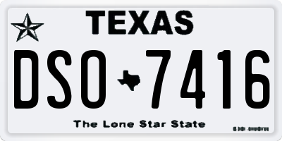 TX license plate DSO7416