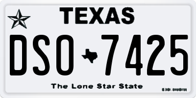 TX license plate DSO7425