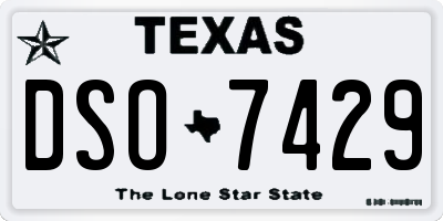 TX license plate DSO7429