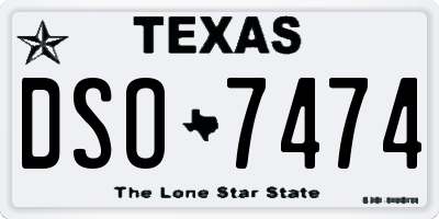 TX license plate DSO7474