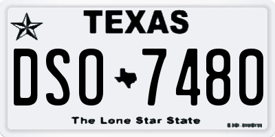 TX license plate DSO7480
