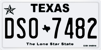 TX license plate DSO7482