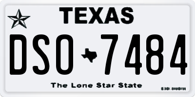 TX license plate DSO7484