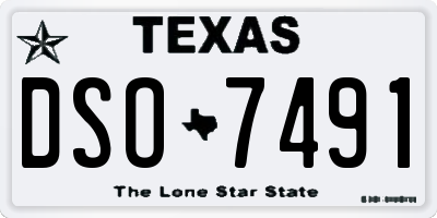 TX license plate DSO7491