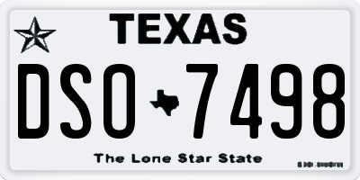 TX license plate DSO7498