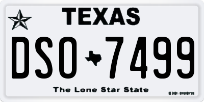 TX license plate DSO7499