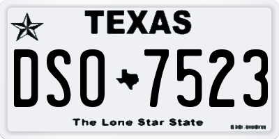 TX license plate DSO7523