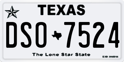 TX license plate DSO7524