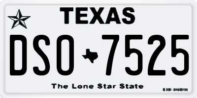 TX license plate DSO7525