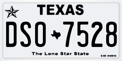 TX license plate DSO7528