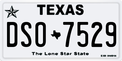TX license plate DSO7529