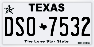 TX license plate DSO7532