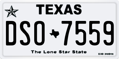 TX license plate DSO7559